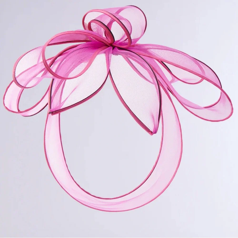 AKIRA Pink Statement Bow Fascinator Hat